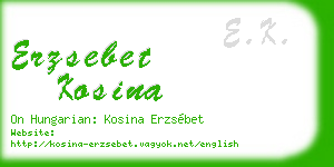 erzsebet kosina business card